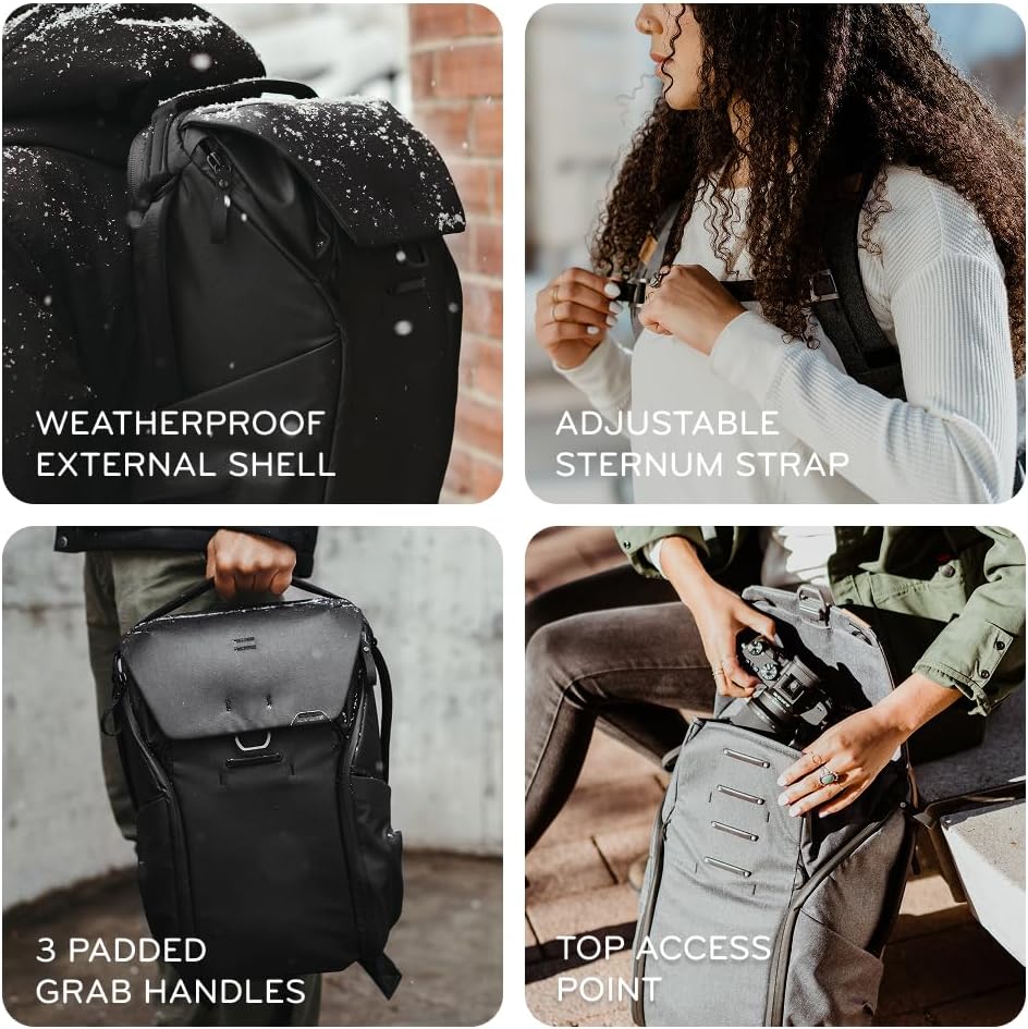 Peak Design Everyday Backpack 20L, Ocean, MagLatch Top, Dual Side Access, FlexFold Dividers, Fits 15" Laptop, For Camera Carry, Daily Commutes or Travel, Versatile Backpack for Men and Women