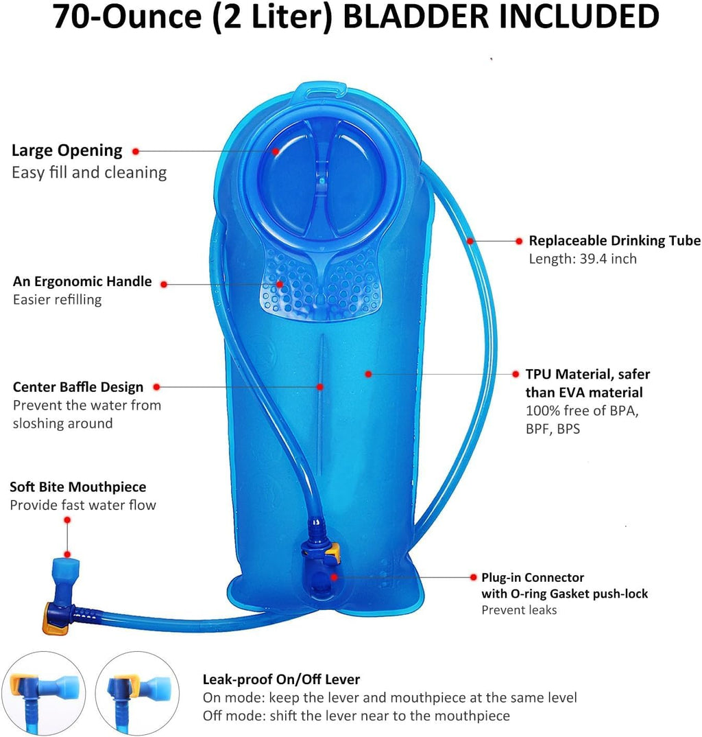 Unigear Hydration Pack Backpack with 2L Water Bladder for Hiking & Cycling