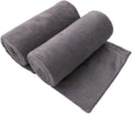 JML Microfiber Bath Towel with Hanging Loop, 2 Pack, 30" x 60", Grey