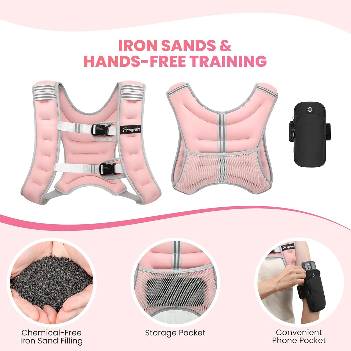 Weighted Vest for Women Men - 8lb/10lb/12lb/16lb/20lb Weight Vest