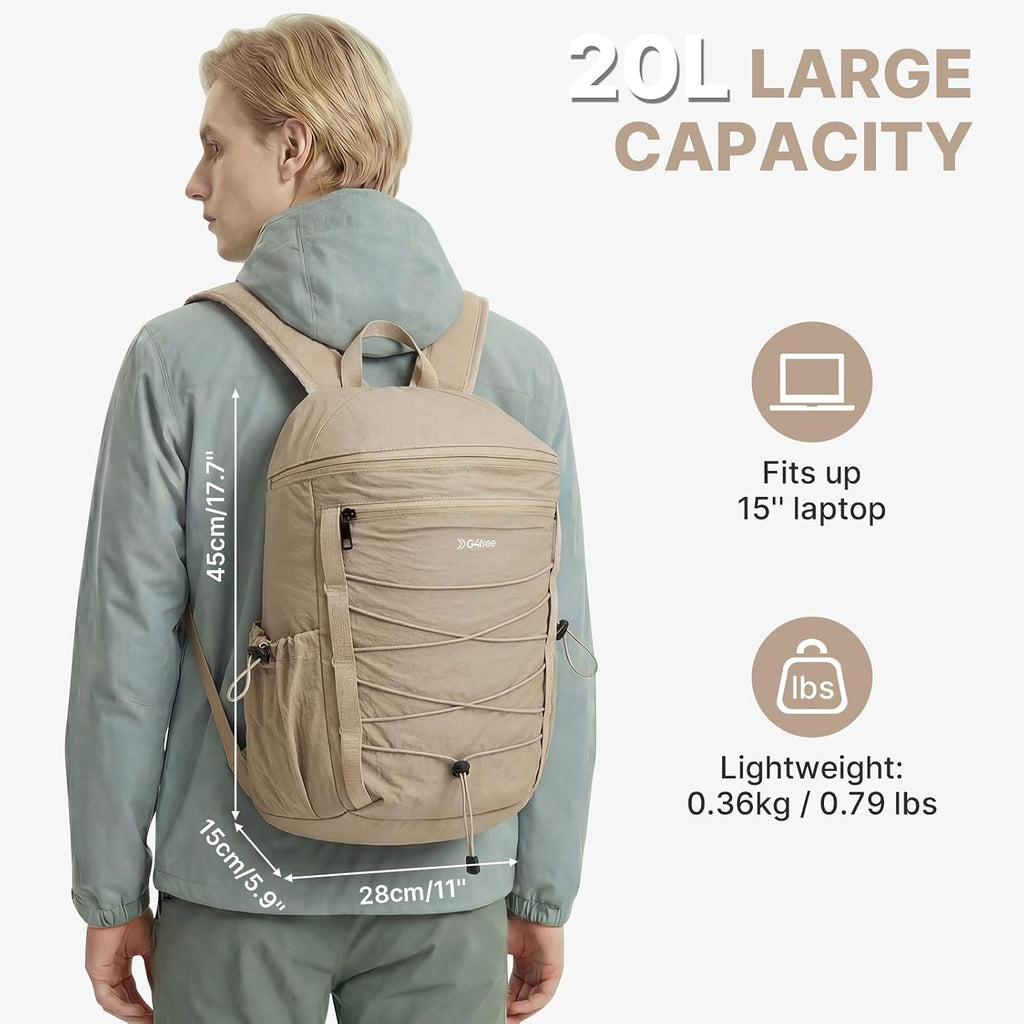 G4Free 20L Hiking Travel Backpack for Women Men