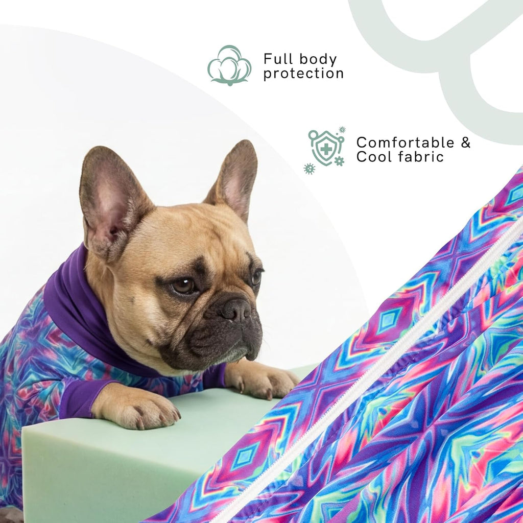 Dog Anxiety Relief Pajamas, Dog Sun Protection UV Shirt for Medium Small Large Dogs, Breathable UPF 50+ Pet Clothes for Outdoor, Travel, Beach Gear