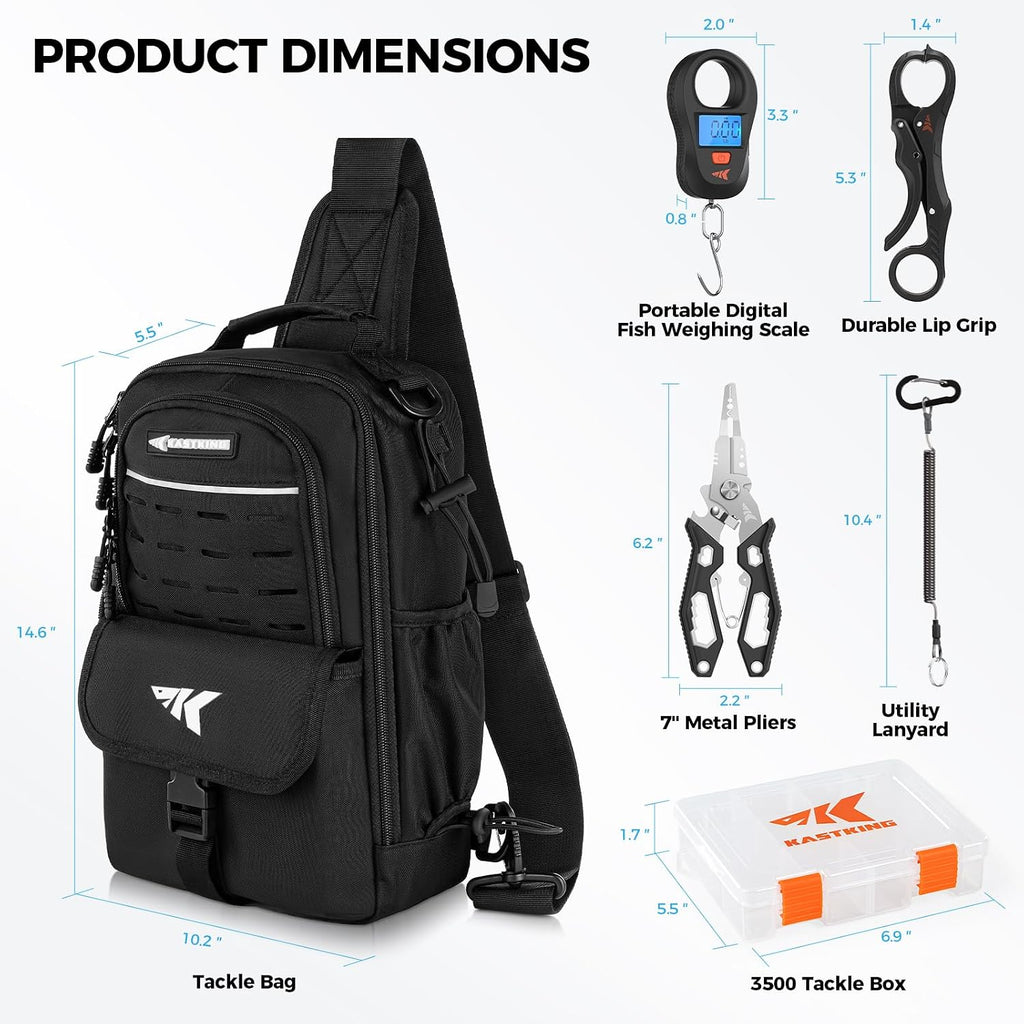 KastKing Everyday Essential Sling Tackle Bag & Tool Set