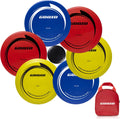 GOOSO Disc Golf Set - Driver, Mid-Range and Putter Discs with Disc Golf Bag for Outdoor and Backyard, Comfortable Plastic, 6 Pack
