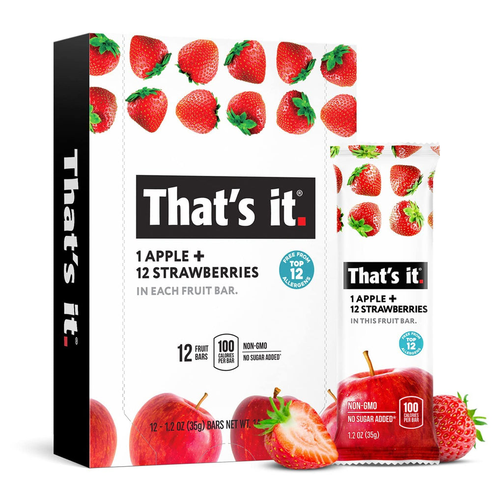 That's it. Apple + Fig Fruit Bars 100% All Natural, No Artificial Ingredients or Preservatives Delicious Healthy Snack for Children & Adults, Vegan, Gluten Free, Paleo, Kosher, Non GMO (12 Pack)