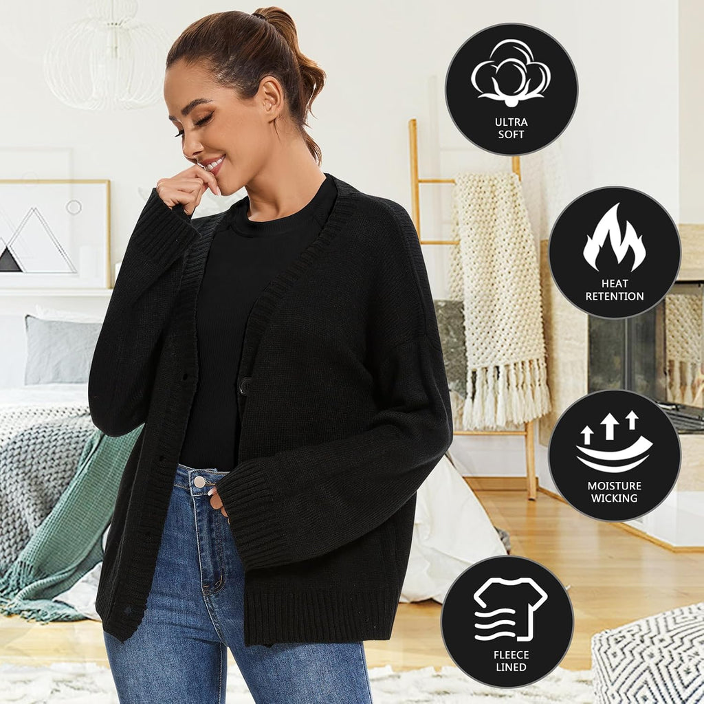 WOWENY Thermal Shirts for Women Fleece Long Sleeve Base Layer Top Winter