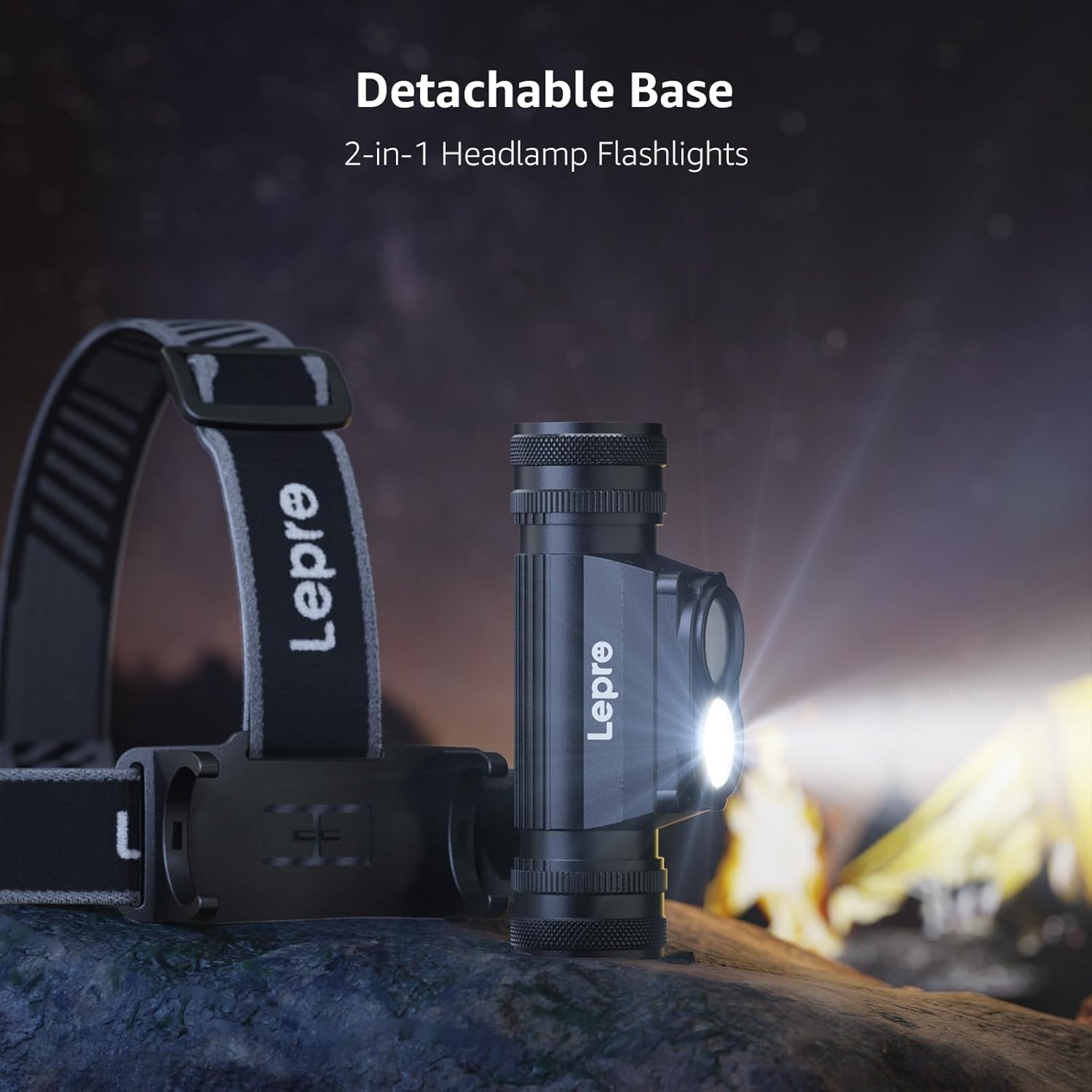 Lepro Detachable LED Headlamp 1000 Lumens Super Bright IP65 Waterproof