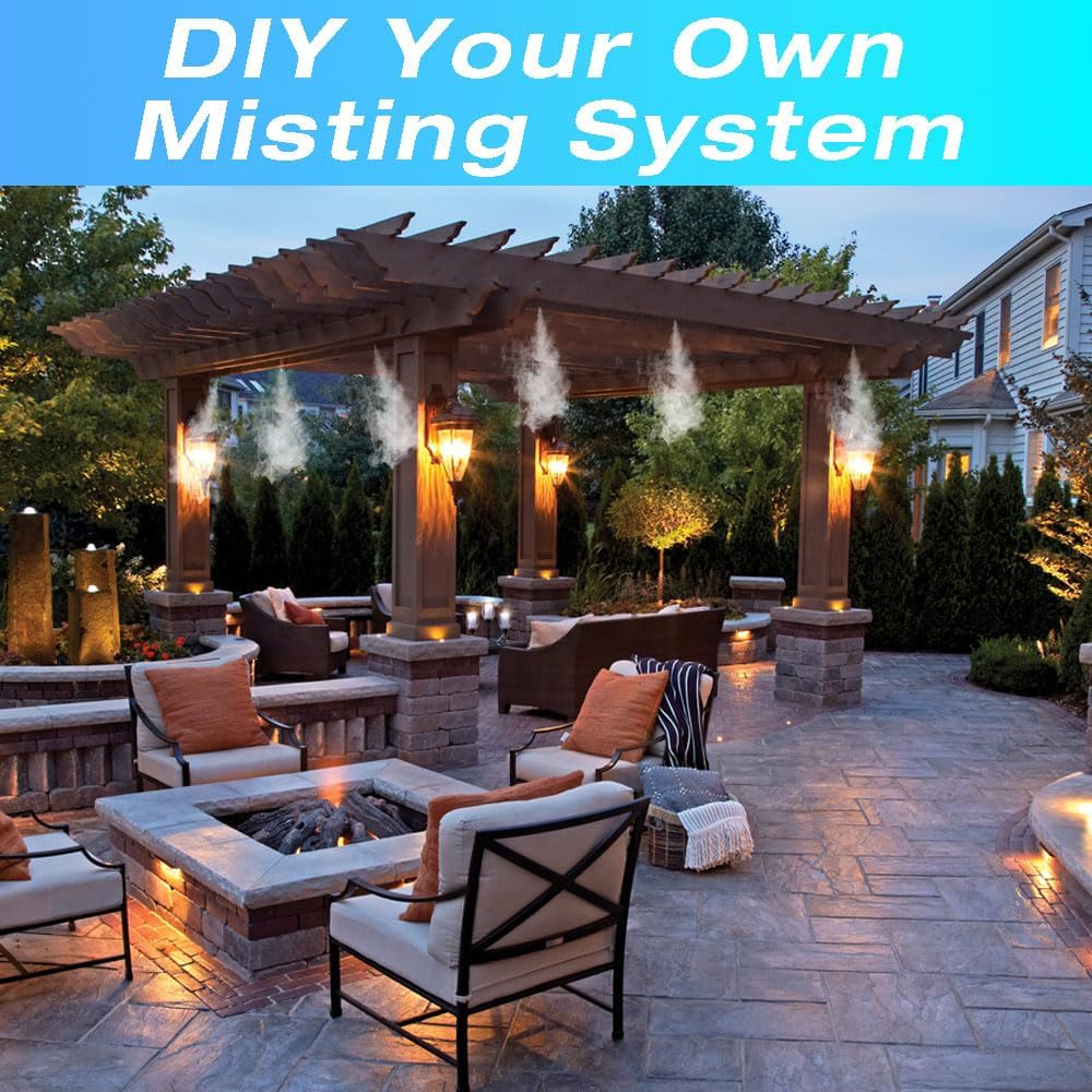 H&G lifestyles 1/2 Inch PVC Mist Nozzle Misting System for Patio
