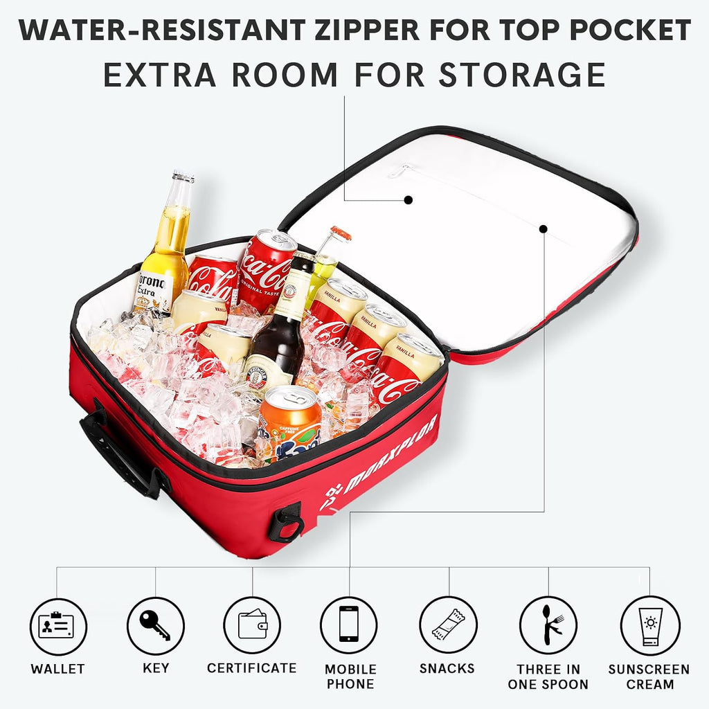 MORXPLOR Waterproof PVC Paddleboard Cooler Deck Bag - 12 Can Soft Insulated Cooler for Paddleboarding, Camping, Kayaking