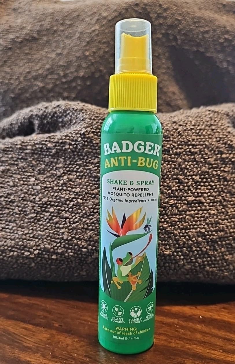 Badger Bug Spray, DEET-Free Citronella, Non-Toxic, Vegan, 4 fl oz 2-Pack