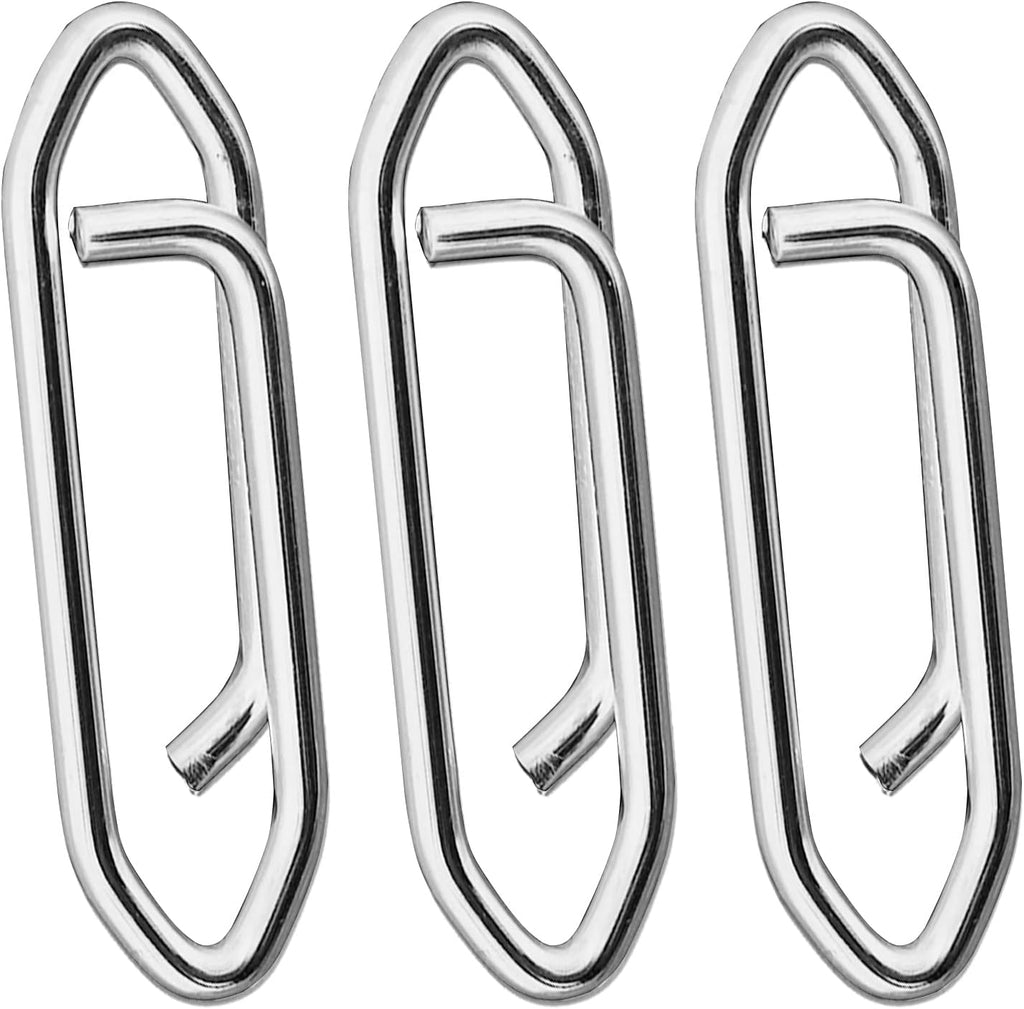 Atibin Stainless Lock Snaps Swivel Steel Saltwater Connector Fishing Snap Line High Strength Fishing Clip Power Lure Connector White Nickel