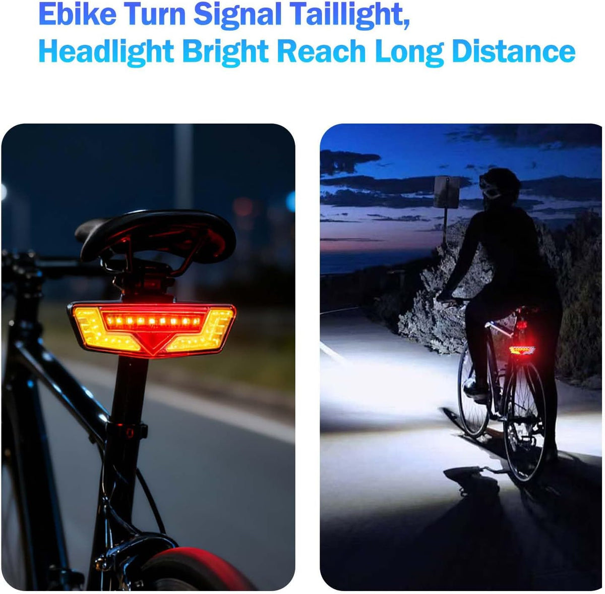 Ebike Light Kit, Taillight with Turn Signals, with Brake Light