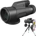 Monocular Telescope for Smartphone, High Powered Monoculars for Adults with Phone Adapter & Metal Tripod Portable Handheld Telescope for Bird Watching Hiking Camping Outdoor Travel
