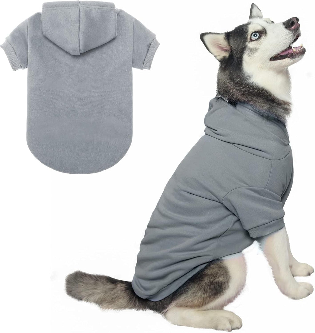 BINGPET Security Dog Hoodie, Pet Sweater Clothes with Leash Hole, Blue