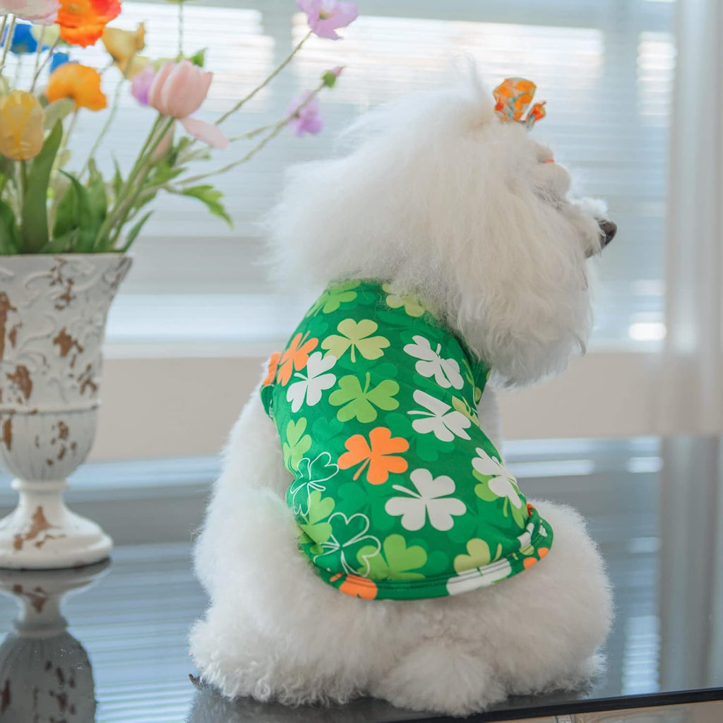CuteBone Dog Shirts 2-Pack Soft Pet Clothes Breathable Summer Vest for Small Puppy and Stretchy Cat Apparel