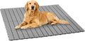 Veehoo Outdoor Flooring Decking for Dog Playpens, Kennels, 4' x 4' Waterproof Dog Training Platform, Portable Deck for RV, Pet Enclosures,Grey (24 x 12 inches, 8PCS)
