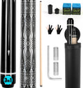 IIQ Pool Cues Stick, Pool Cue Stick Sets of 4/3/1 Cue Sticks 58 inch Pool Cues Adult Canadian Maple Wood Billiard Stick