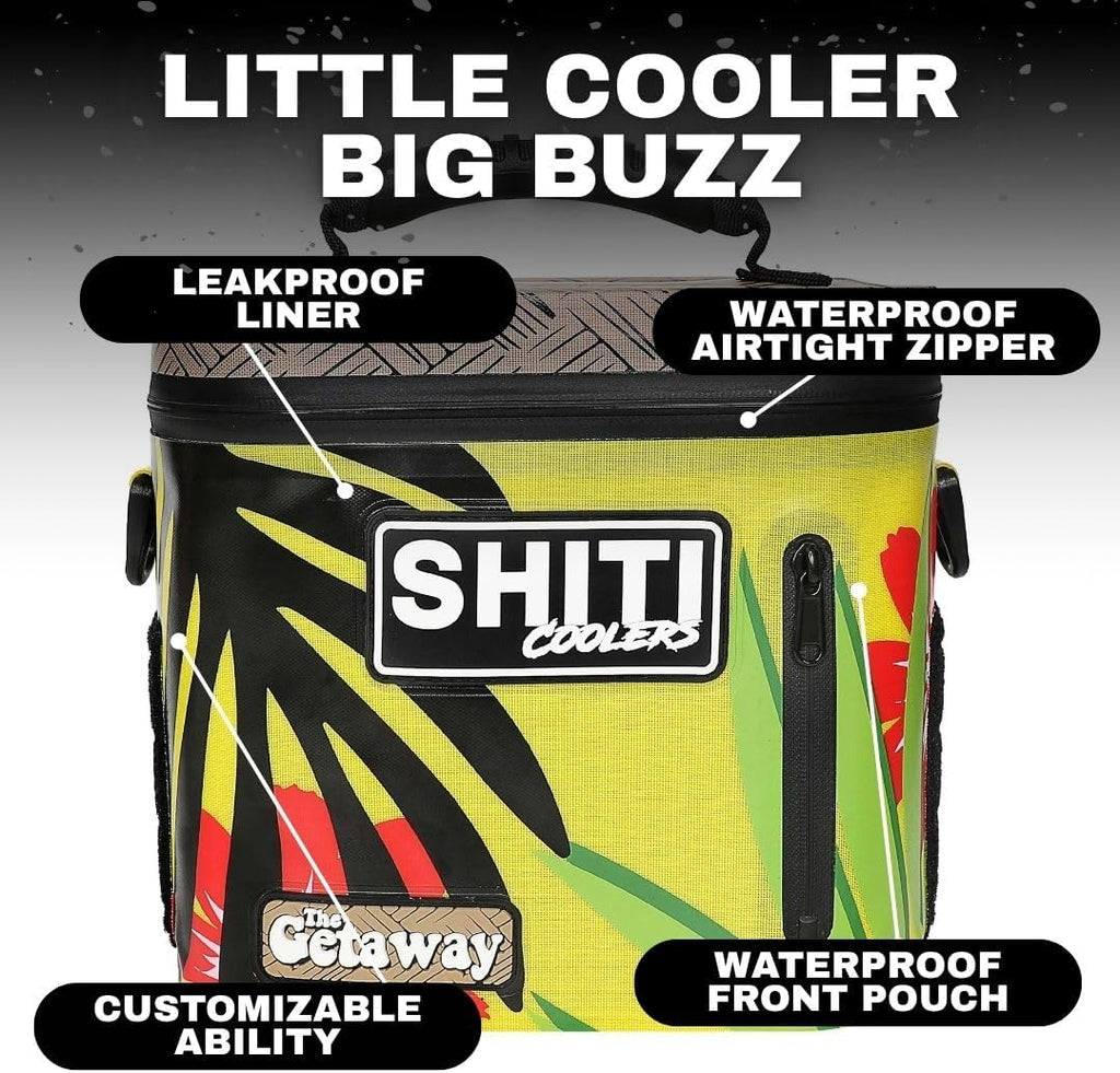 SHITI Coolers Cooler for Camping, Travel, Beach, Soft Lunch Box for Food, Drinks & Ice, Portable, Waterproof 24 Hr Insulated Bag with Shoulder Straps, Customizable