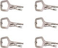 HFS (R) 6 pc - 11” C-Clamp Locking Pliers, with Swivel Pads Heavy Duty C-Type Locking Plier Table for Welding and Woodworking