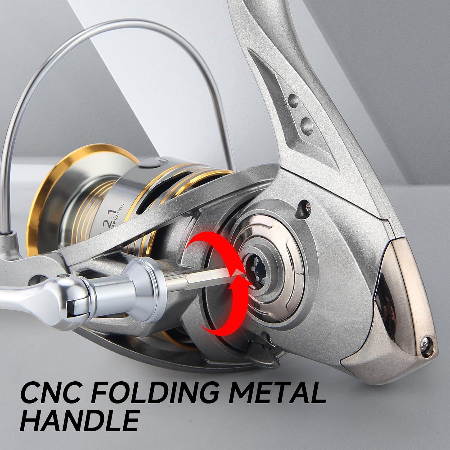 HAUT TON Spinning Reel, 6+1BB Metal Surf Fishing Reels, 55lbs Max Drag