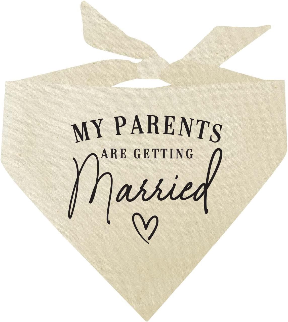 My Parents are Getting Married | 100% Cotton Adjustable Triangle | Engagement Announcement Photoshoot Prop | Bridal Shower Gift | Made in USA | White One Size (648) GB
