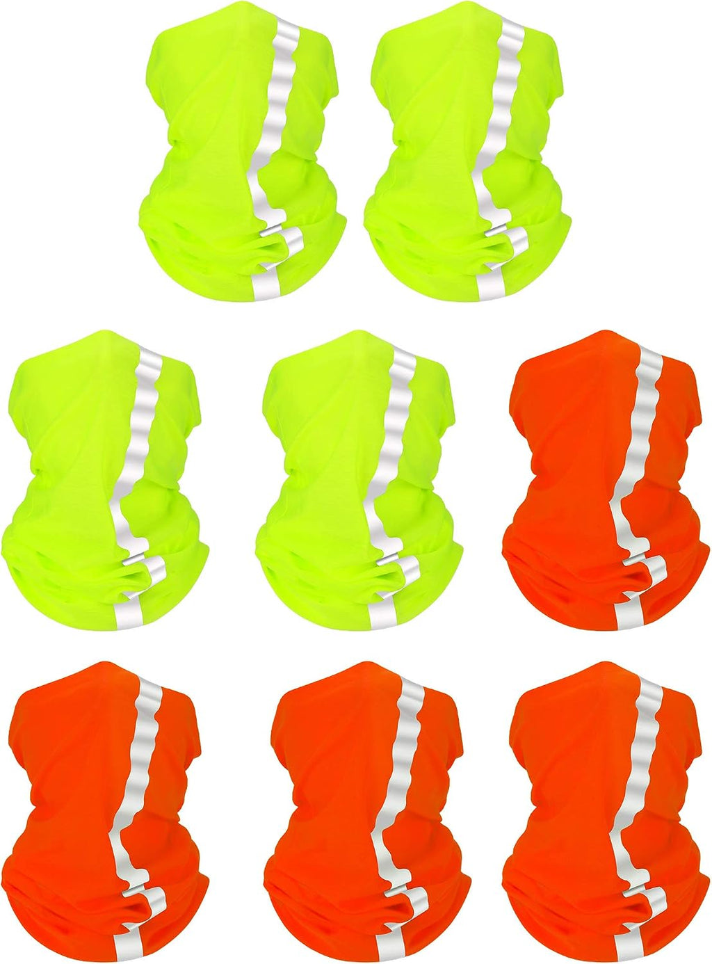 SATINIOR 8 Pack Reflective Neck Gaiters UV Protection Cooling Face Masks