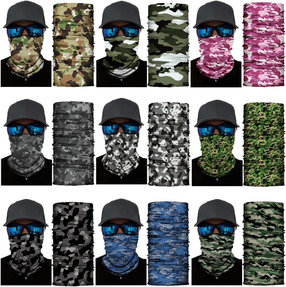 Neck Gaiter Mask,UV Protection Bandana Gator Face Cover Covering Mask,Tube Scarf,Neck Warmer Balaclava,Headband