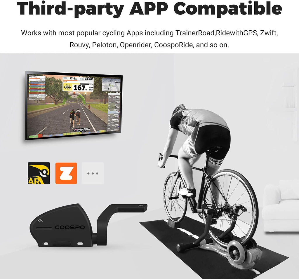 COOSPO Cadence and Speed Sensor, 2 in 1 Bluetooth ANT+ RPM Cycling Cadence Sensor, Wireless Bike Speed Sensor for Bicycle, Compatible Cycling Computer/Rouvy/Peloton/Wahoo APP