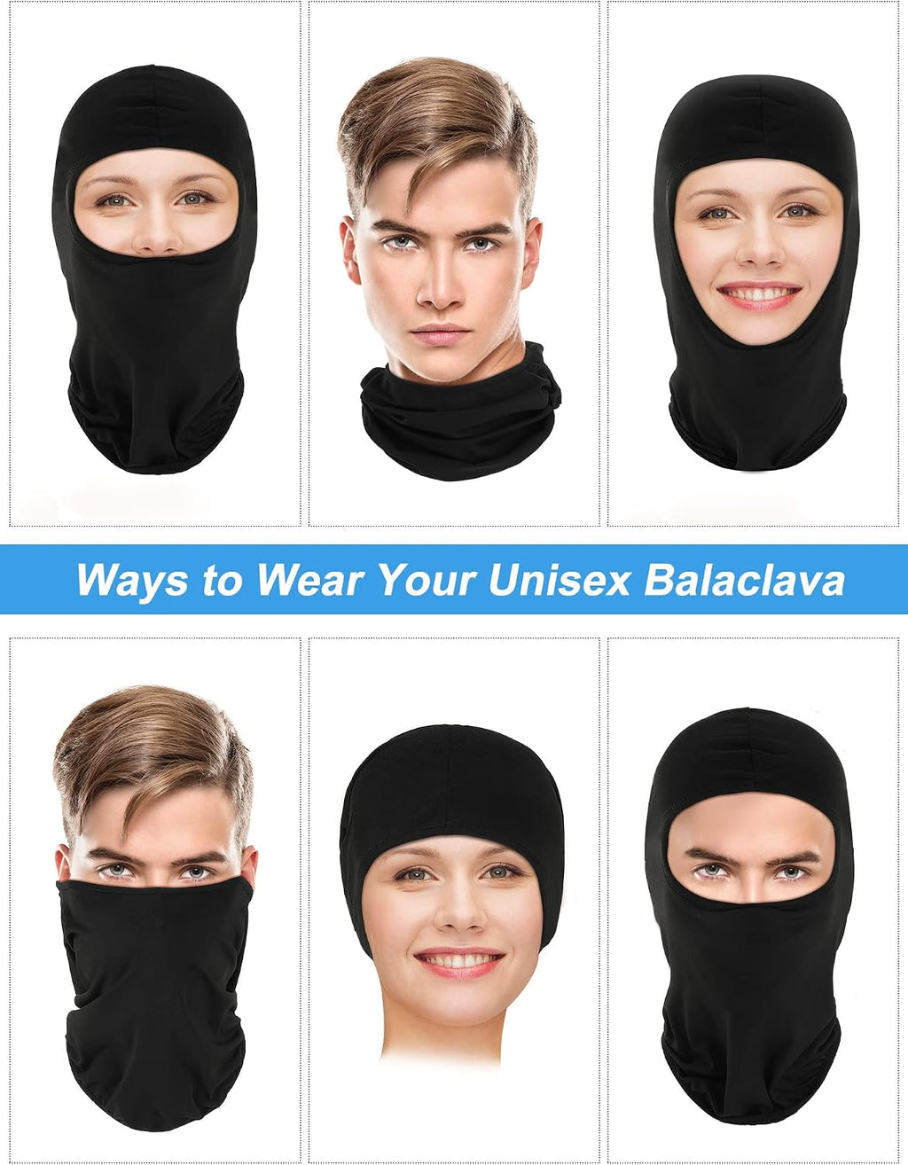Geyoga 12 Pcs Ski Mask Balaclava Full
