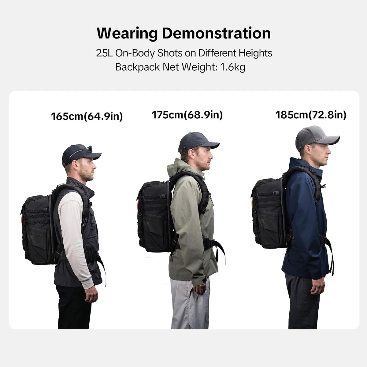 PGYTECH 25L Tactical Camera Backpack, OneMo TAC Camera Daypack Backpack
