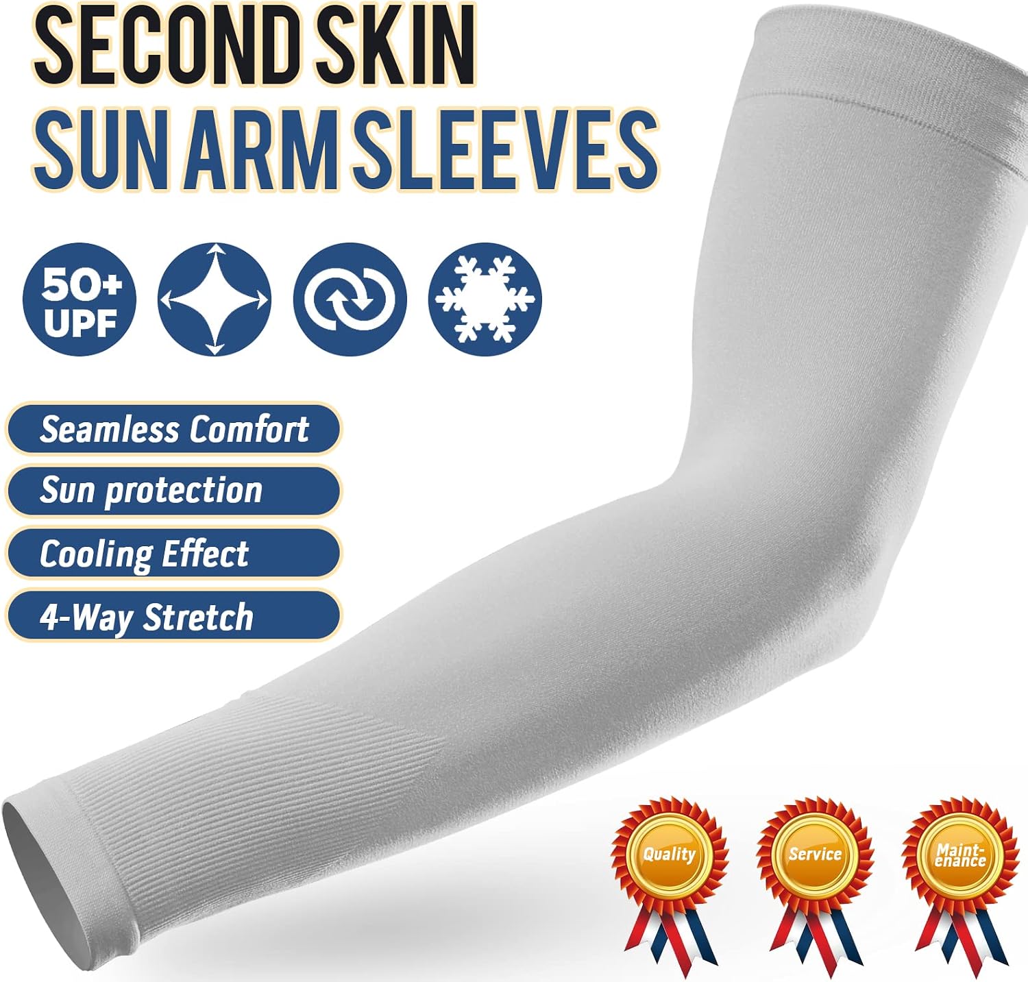 GOUNOD Arm Sleeves for Men Women, UPF 50+ Cooling Sun Protection Sleeves