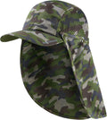 BASSDASH UPF 50+ Fishing Hat, Baseball Cap with Removable Neck Flap