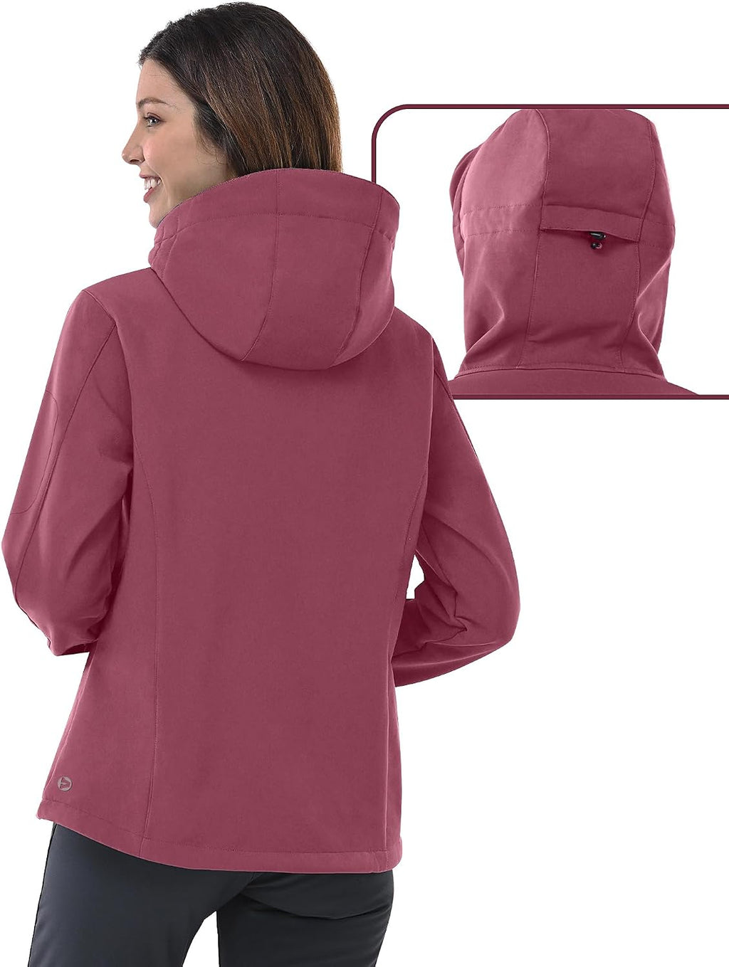 Outdoor Ventures Women's Softshell Jacket Fleece Lined Waterproof Rain Coat