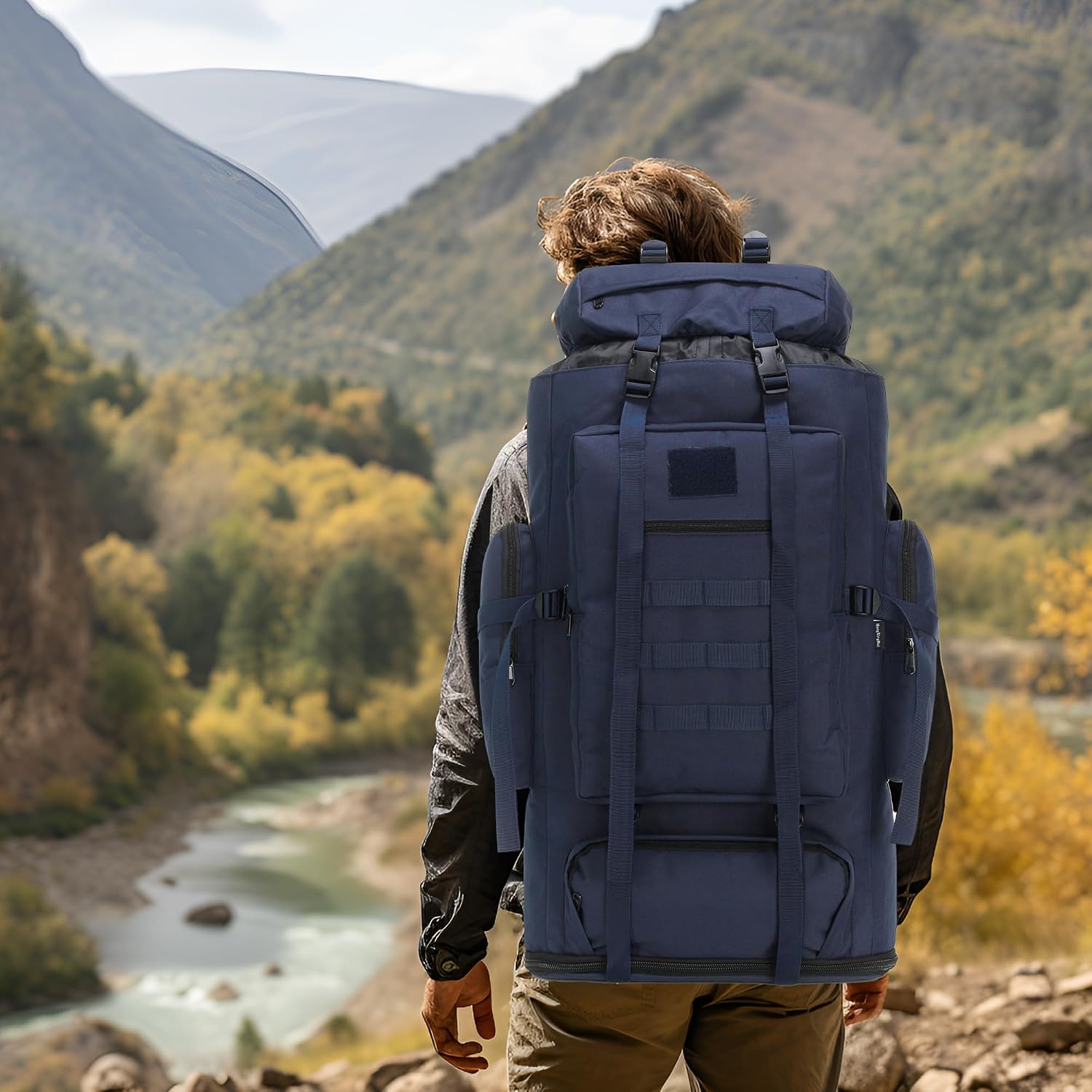 Hiking Backpack for Men 70L/100L Camping Backpack Military Rucksack Molle 3 Days Assault Pack for Climbing
