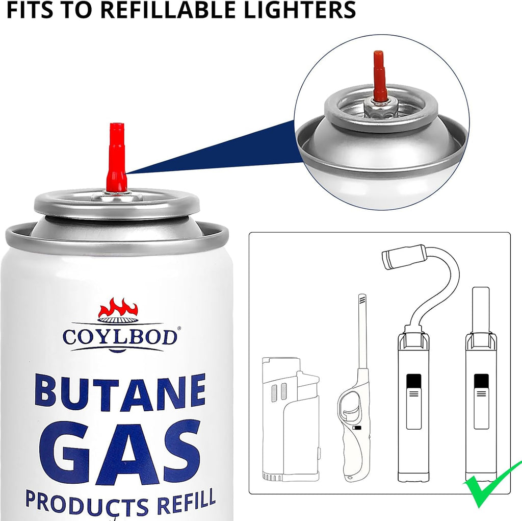 115ml Pure Butane Refill, Premium Fuel for Torch & Lighter (2 Can)