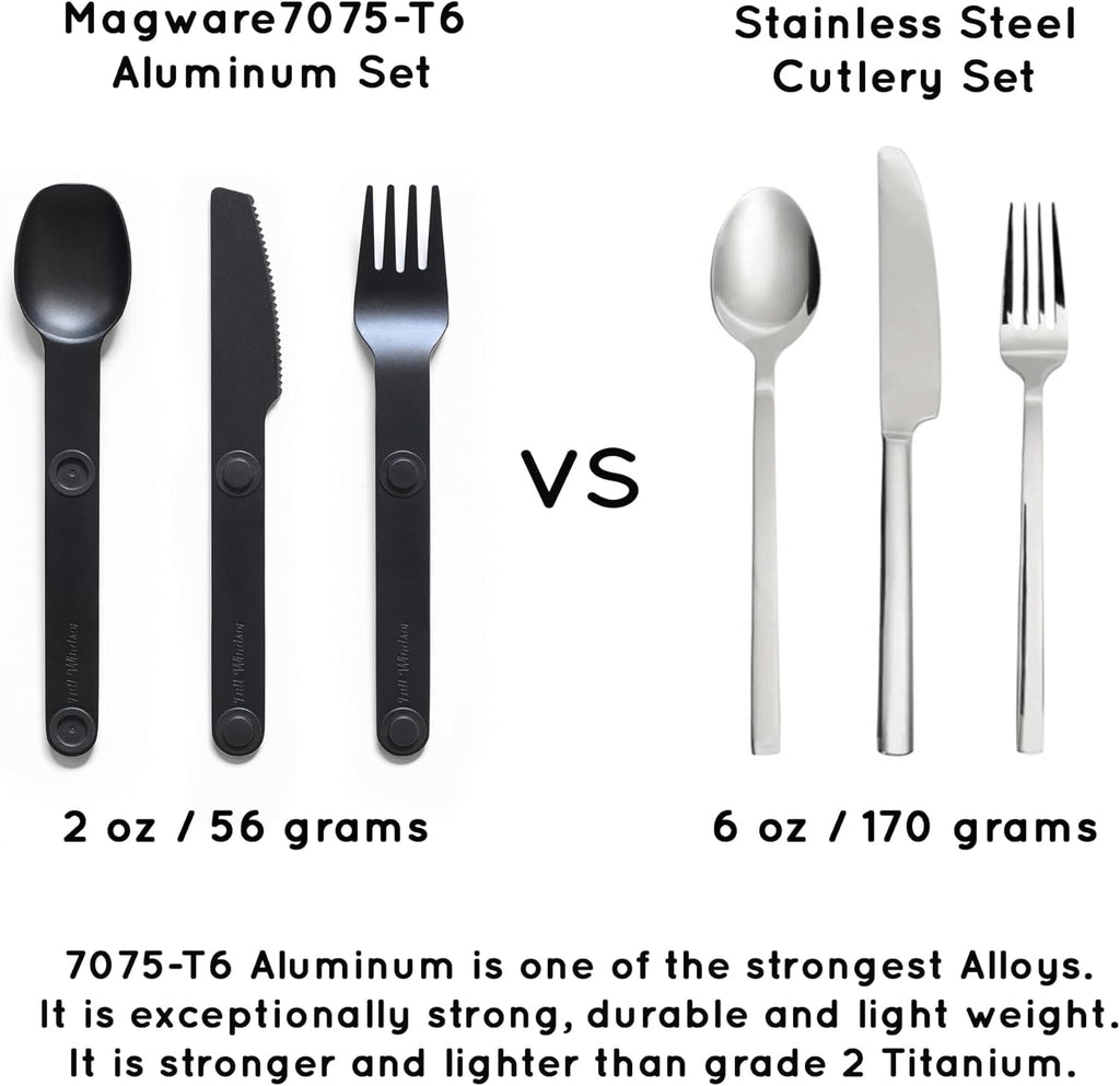 FULL WiNDSOR - MAGWARE Magnetic Travel Camping Cutlery Utensils Set
