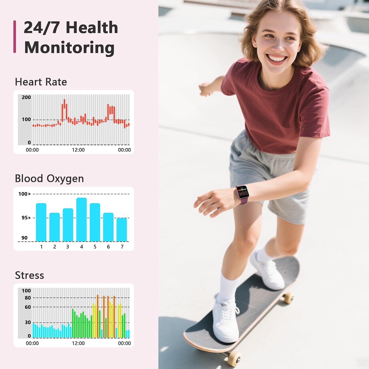 Blackview 2026 Fitness Tracker (Answer/Make Calls), Smart Watch for Men and Women with Heart Rate/SpO2/Sleep Monitor/2 Straps, 100+ Sports Modes, IP68 Waterproof Activity Tracker for Android/iPhone