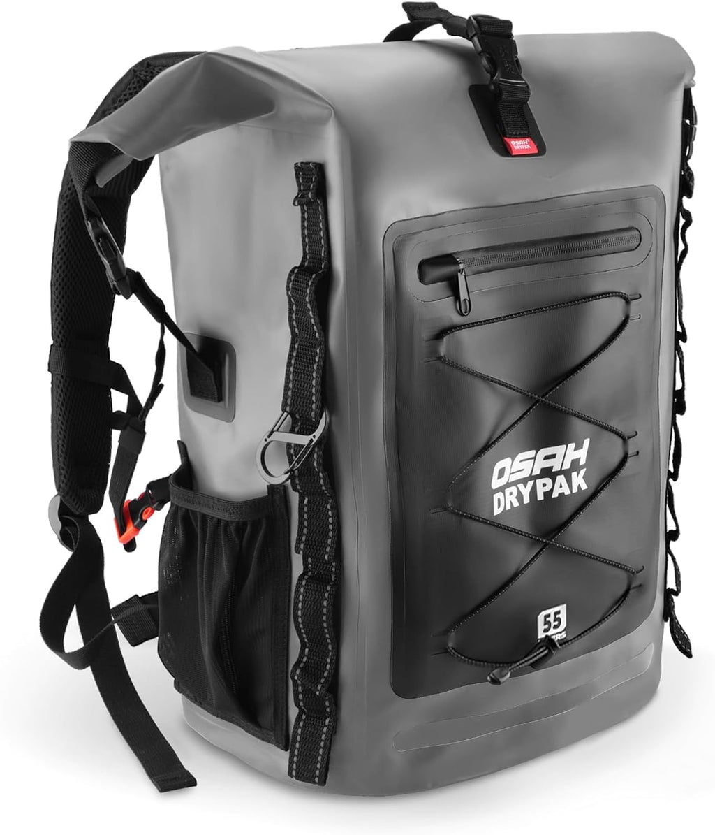 OSAH DRYPAK Waterproof Backpack Dry Bag 25L/35L/55L/85L – Heavy Duty Roll-Top Hiking Backpack Sack Keeps Gear Dry for Travel, Kayaking, Boating, Camping, Rafting and Fishing