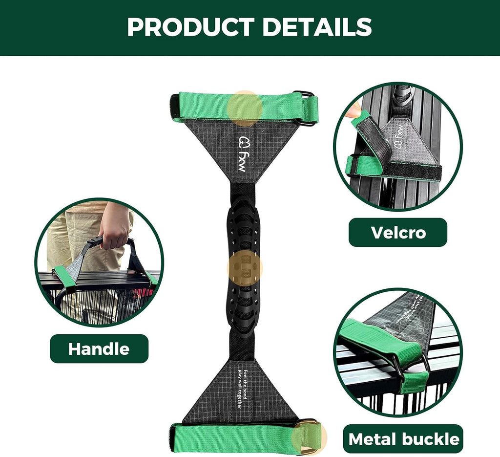 FXW Easy Carry Straps for Dog Playpen, Designed for RV Trips, Green