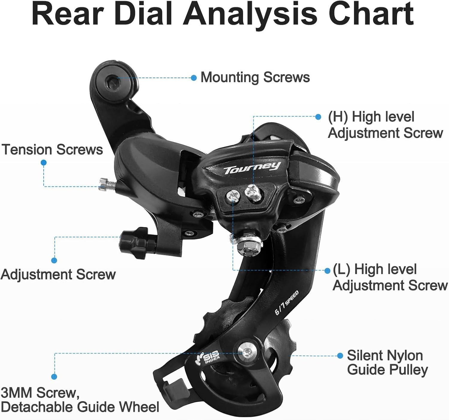 Tourney Rear Derailleur RD-TY300 6/7 Speed Derailleur Direct Mount