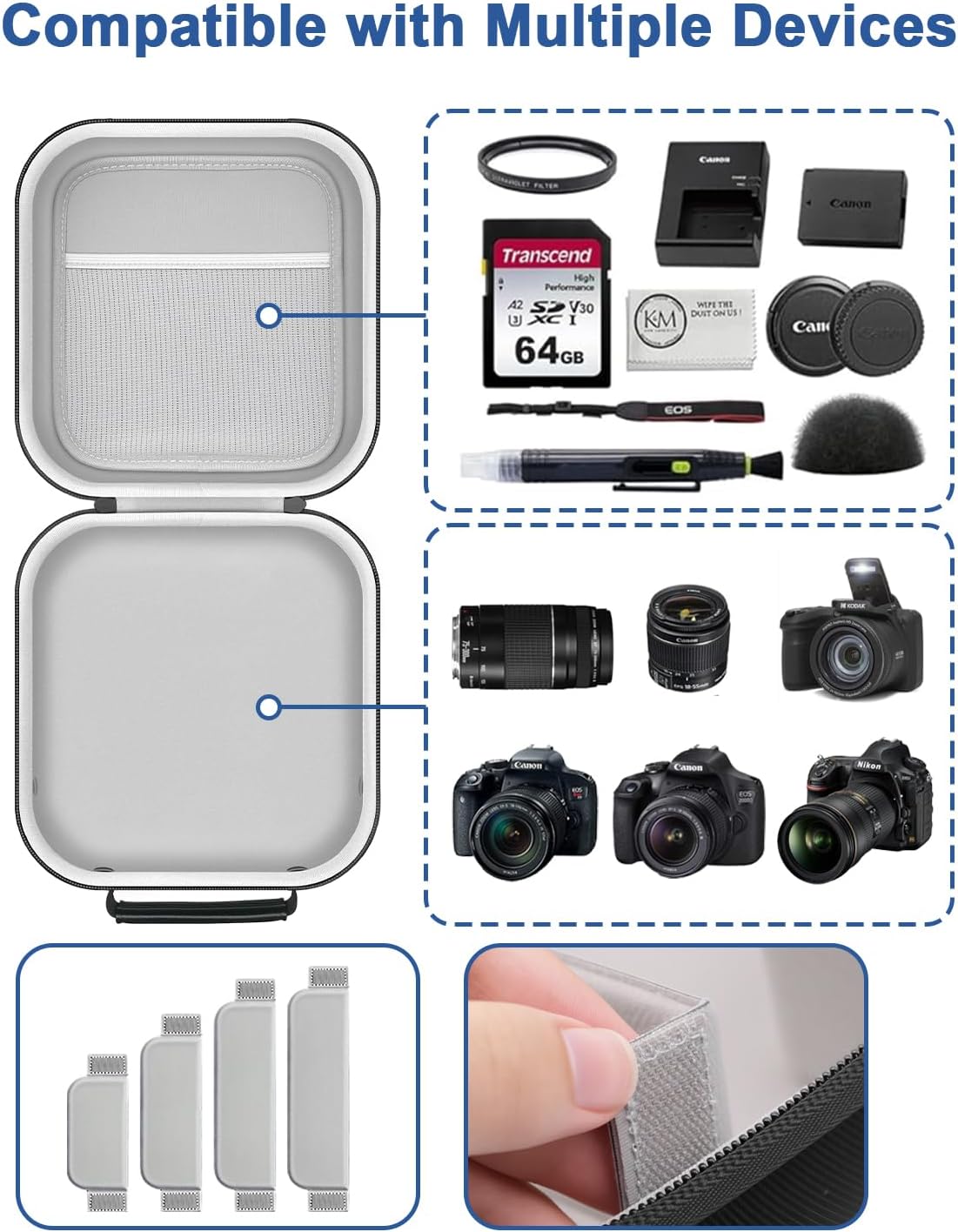Hard Camera Travel Carrying Case for Canon EOS Rebel T7/R100/R50/R6Mark III