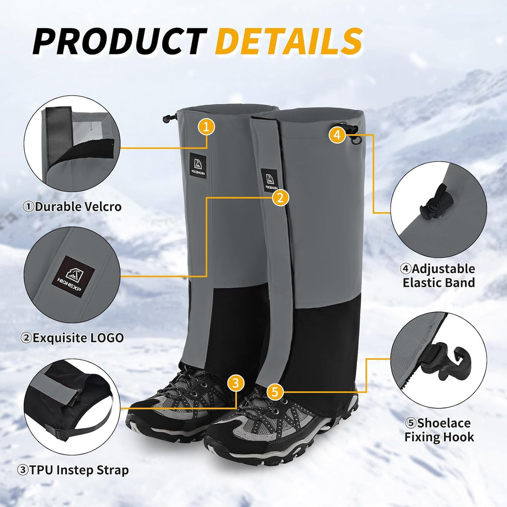 Leg Gaiters Waterproof Snow Boot Gaiters for Women Men