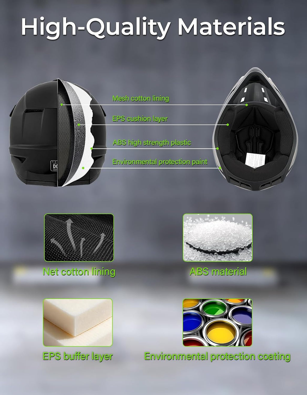 SLMOTO Youth Dirt Bike Helmet Set for Kids ATV Motocross DOT Approved