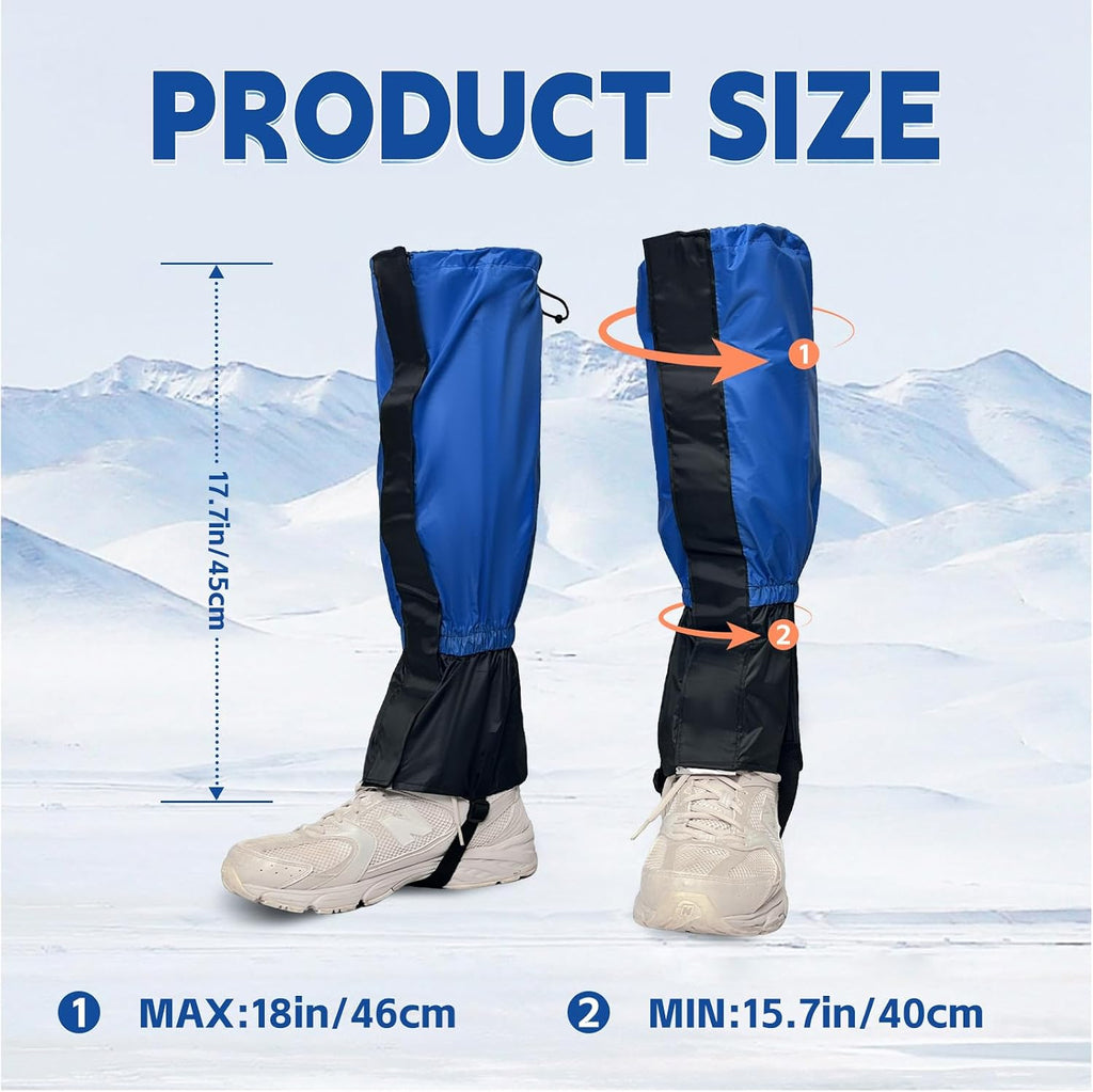 Gators for Hiking Boots,Adjustable Leg Gaiters for Women and Men Boots, Waterproof and Breathable Trail Gaiters for Hiking, Snow and Garden Weeding