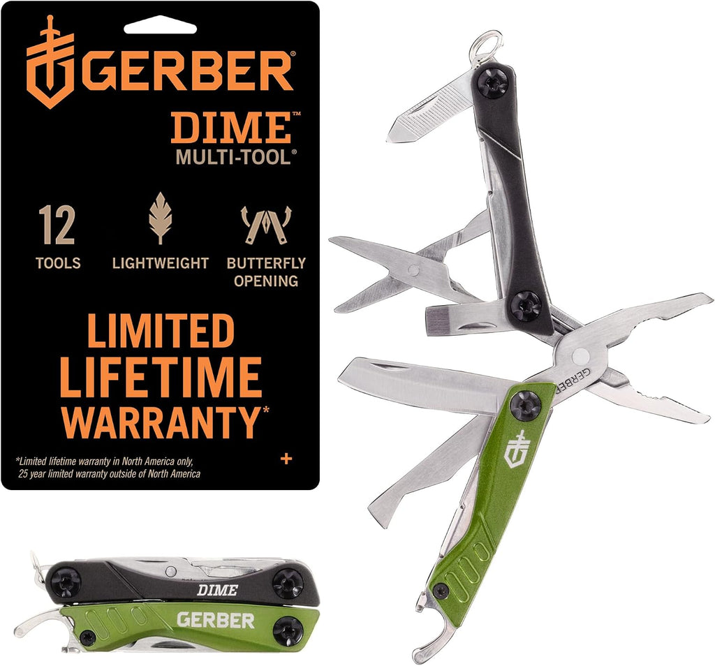 Gerber Dime 12-in-1 Mini Multitool Pliers, Pocket Knife,Bottle Opener,Black