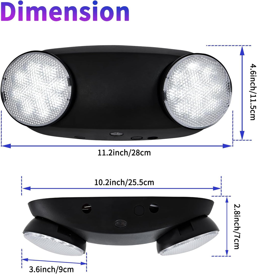 CM MZY Emergency Lights with Battery Backup, Commercial LED Emergency Light