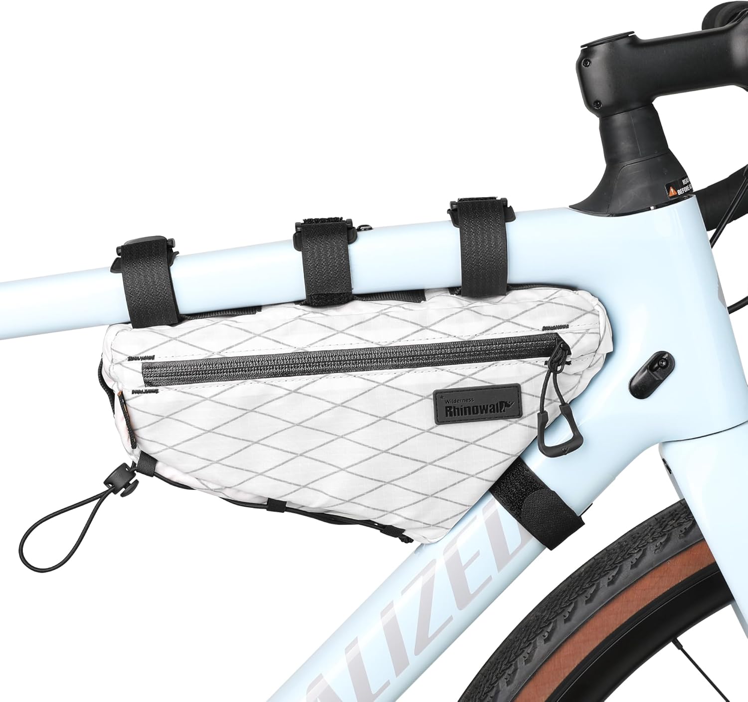 Rhinowalk Bicycle Front Frame Bag Bike Under Top Tube Triangle Bag Lightweight 1.7L Cycling Accessories Nylon Pack Pouch for Mountain Road Bike