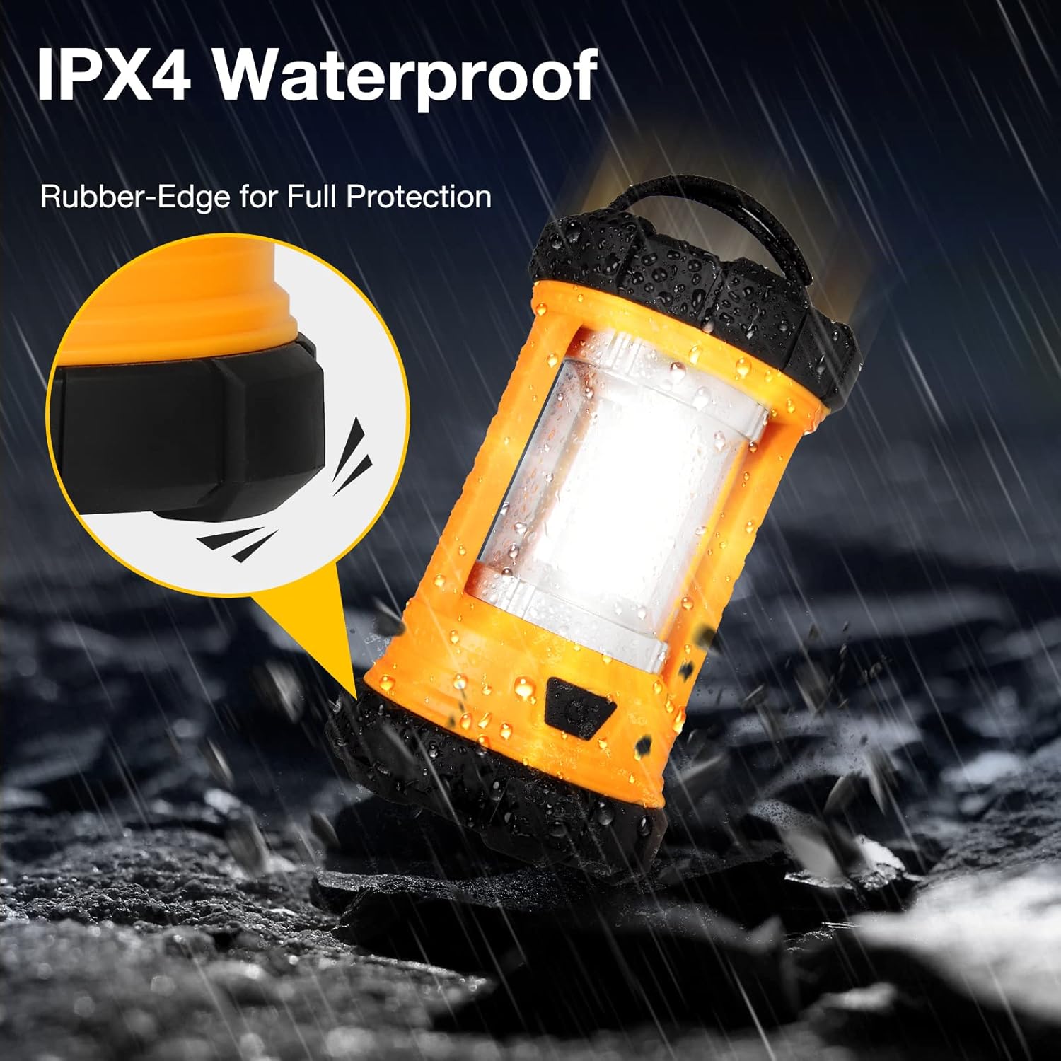 Camping Lantern, 3200LM Bright Camping Lights, 4600mAh Rechargeable LED Lantern, Flashlight for Power Outages/Fishing/Hurricane/Emergency, CT CAPETRONIX Camping Accessories (2-Pack)