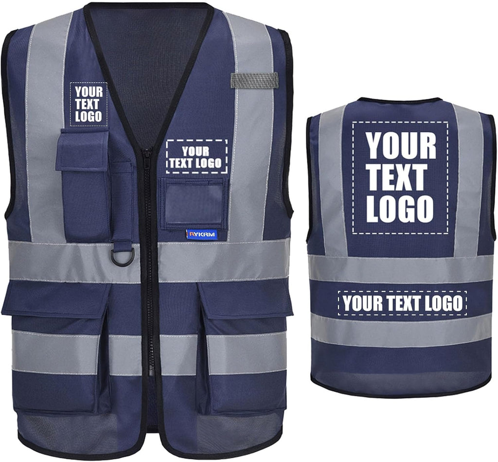 A-SAFETY High Visibility Reflective Safety Vest Customize Logo (XS-8XL)