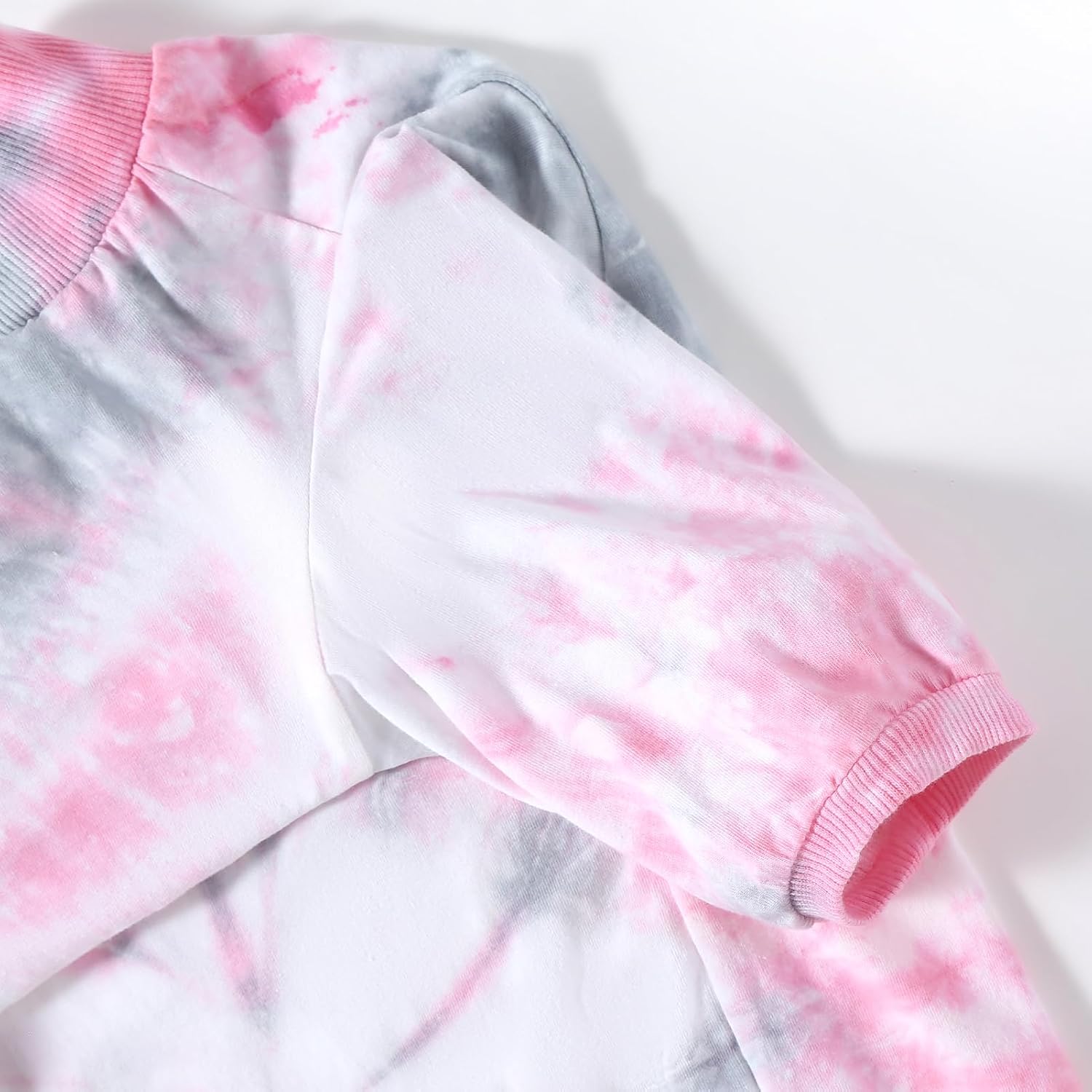 Dog Cotton Pink Tie Dye T-Shirts Soft and Stretchy Breathable Pet Shirt Pajamas Pets Clothes for Large Dogs,3XL Pink Tiedye